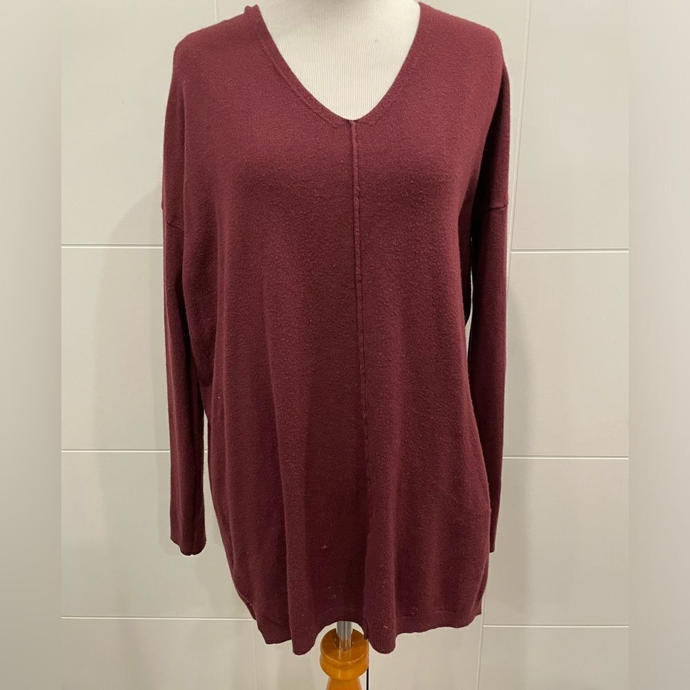 Maroon v neck sweater size medium